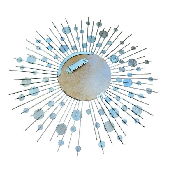 SUNBURST MIRROR silver w/ capiz shells - read - Picture 12 of 13